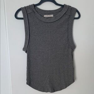 Free People Charcoal Sleeveless Tee